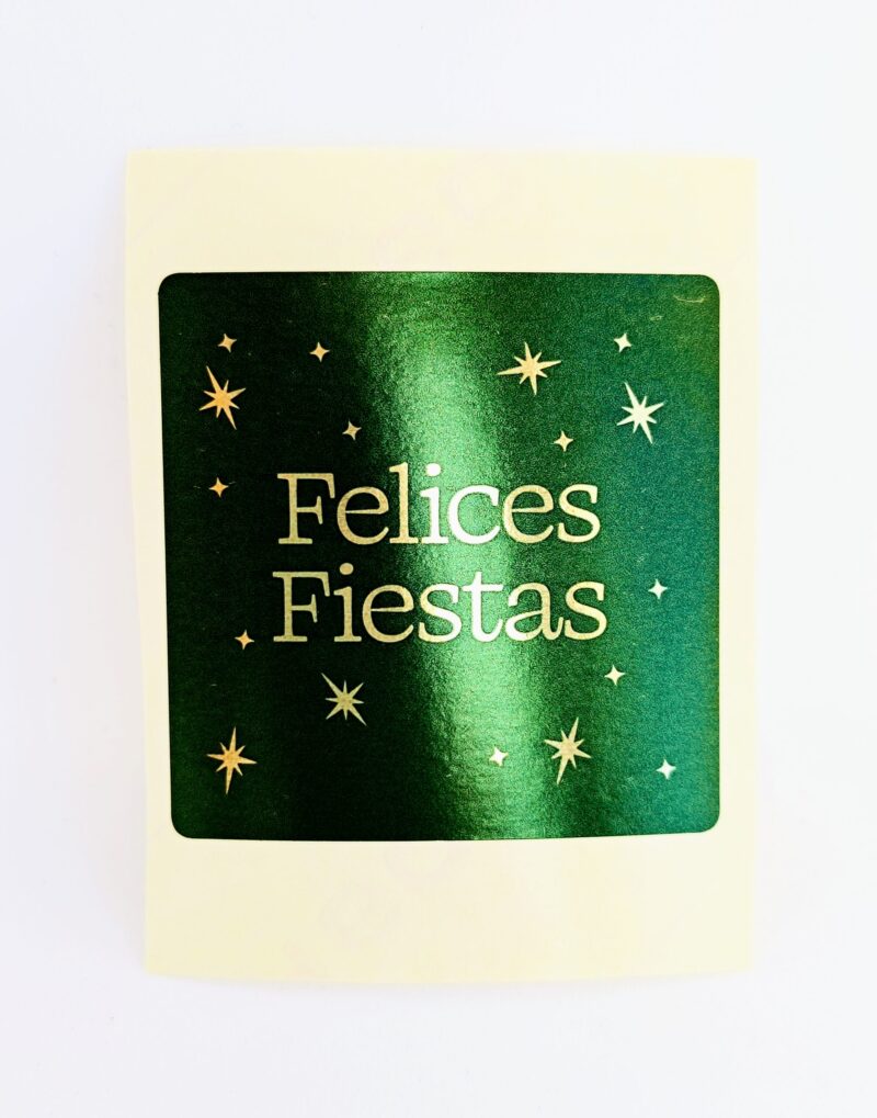 Felices Fiestas verd/or 500 unitats